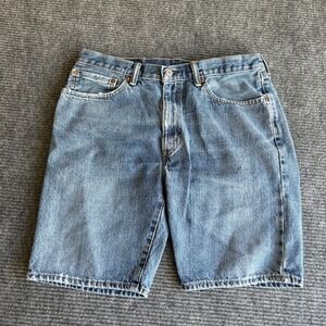 Levis 505 Mens Denim Shorts W34 Medium Wash Blue Regular Fit Jean Jorts